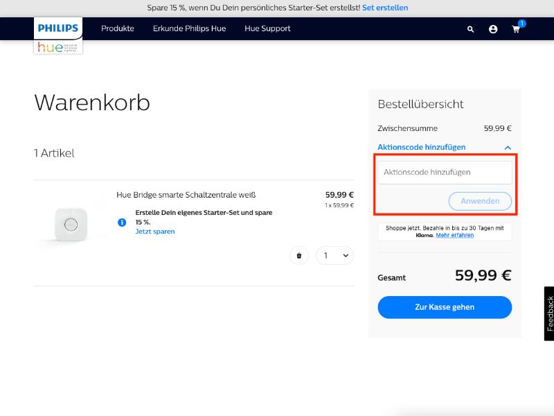Philips Hue Rabattcode