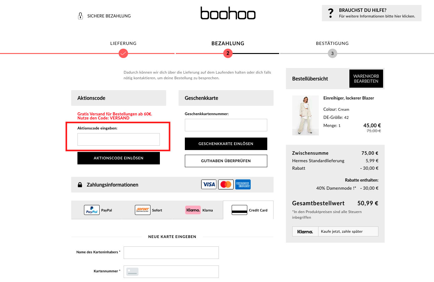 Boohoo Rabattcode