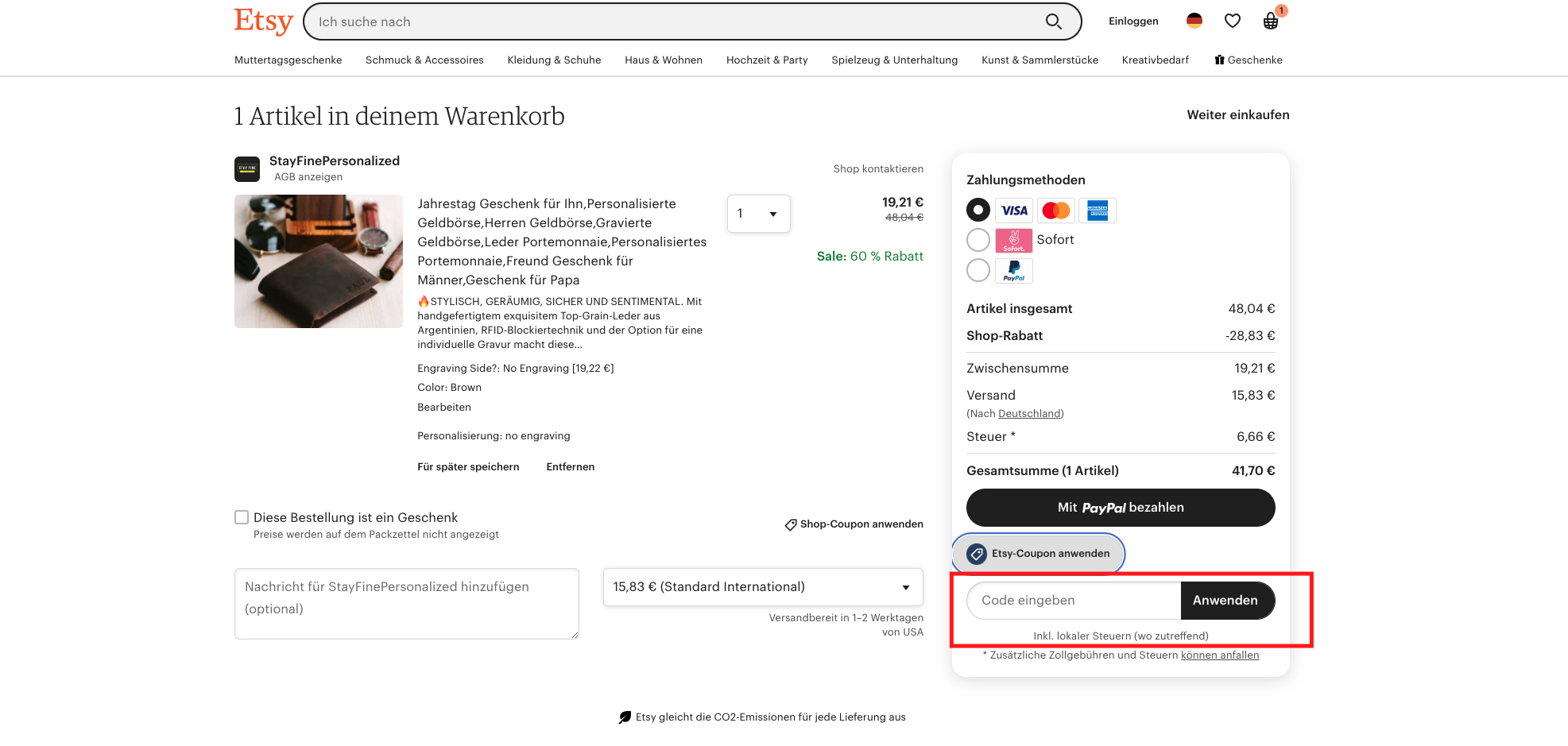 Etsy Gutschein 60 Rabattcode für Juli 2024 TrustDeals.de