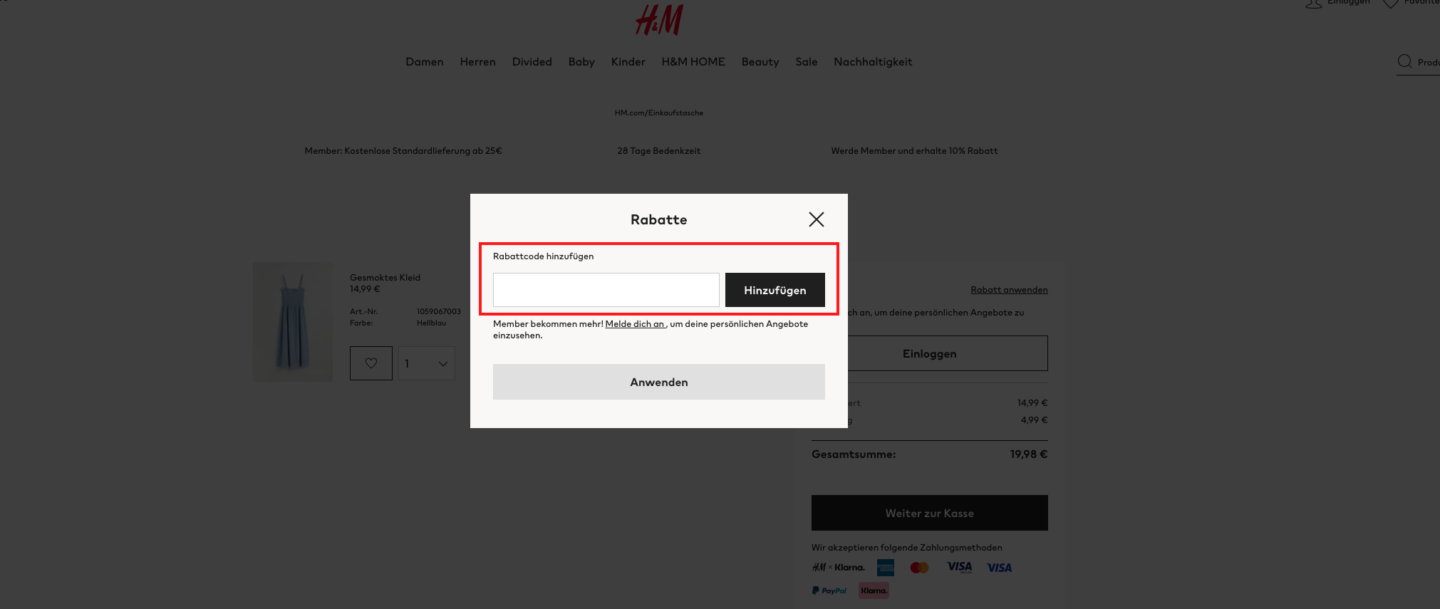 H&M Rabattcode