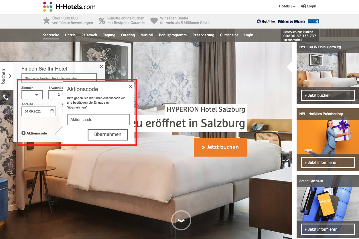 H Hotels Rabattcode