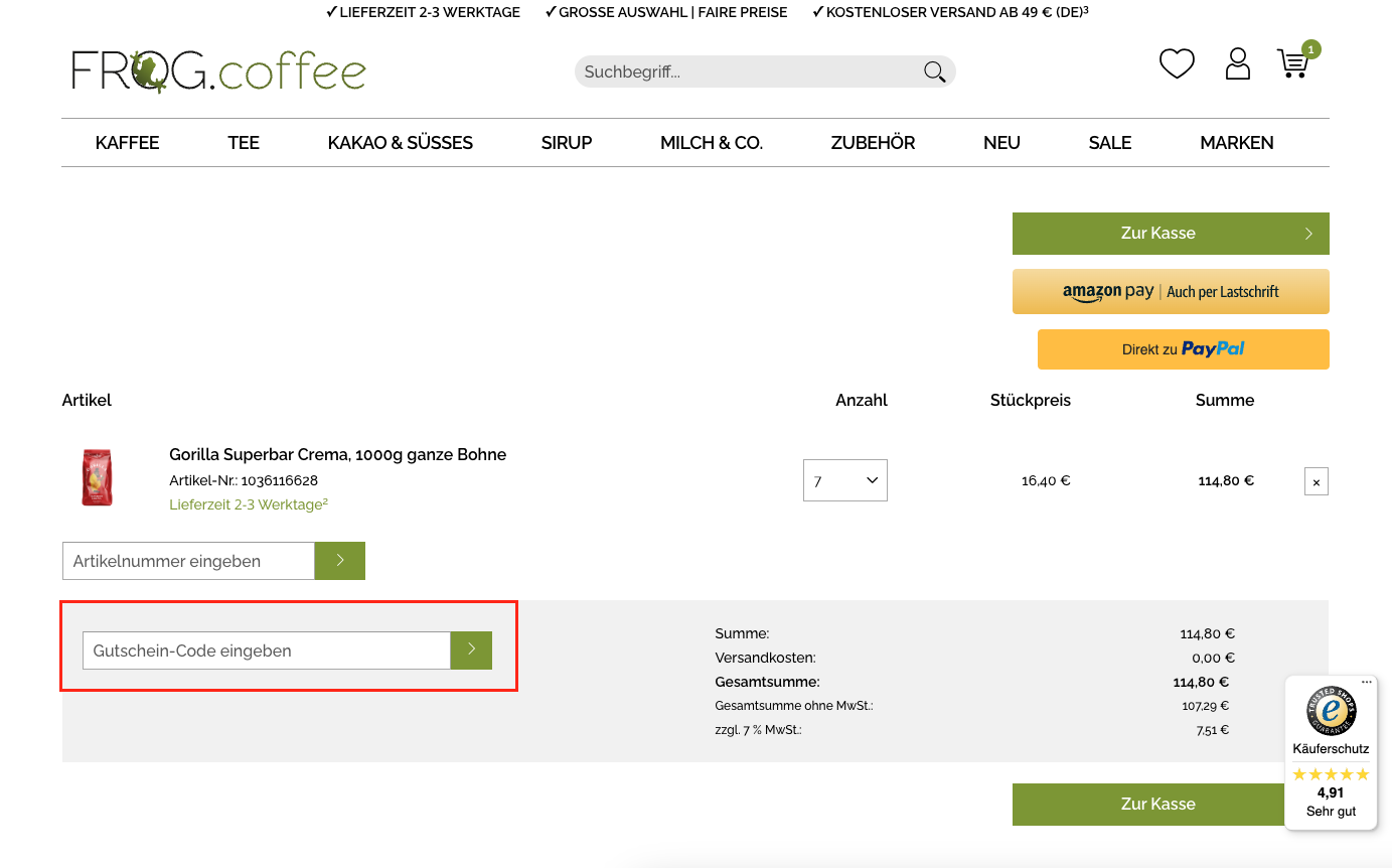 Frog Coffee Rabattcode