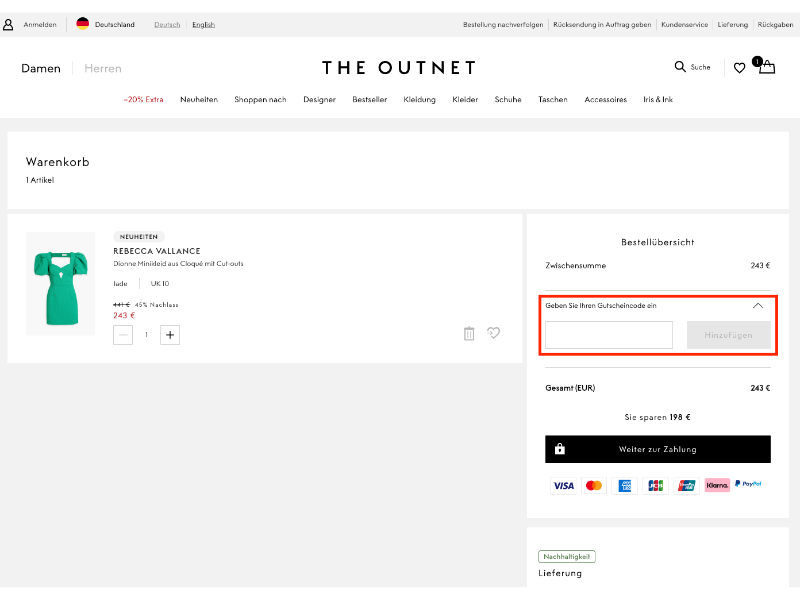 The Outnet Rabattcode