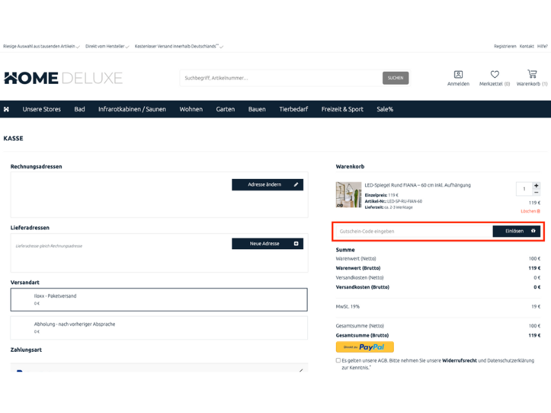 Home Deluxe Rabattcode