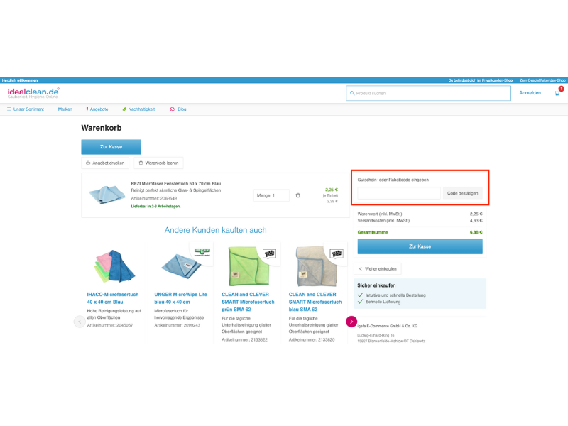 Idealclean Rabattcode