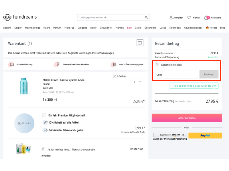 Parfumdreams Rabattcode