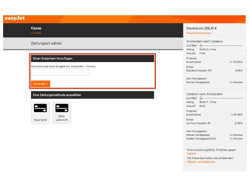 easyJet Rabattcode