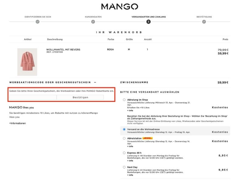 Mango Rabattcode