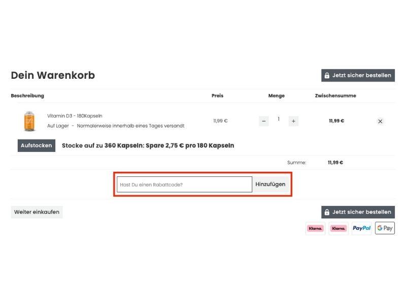 Myvitamins Rabattcode