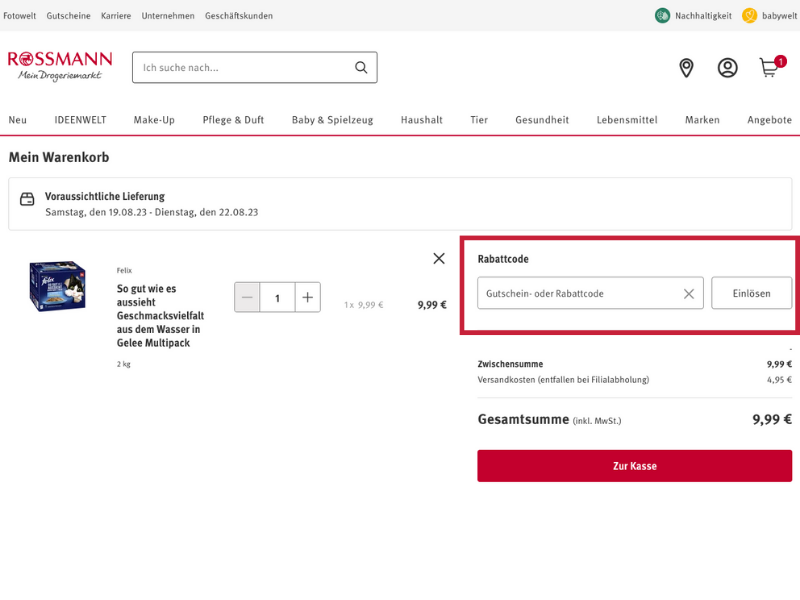 Rossmann Rabattcode