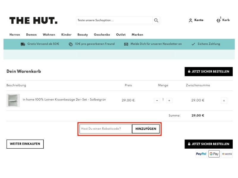 The Hut Rabattcode