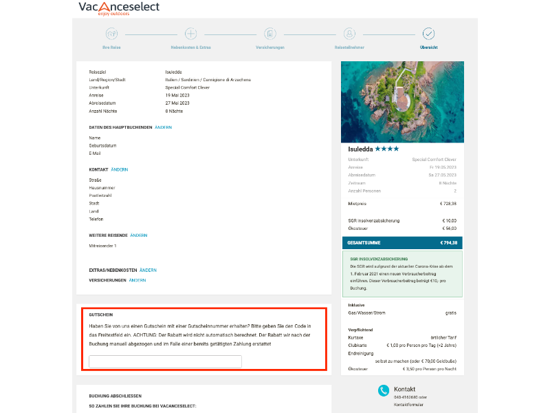 Vacanceselect Rabattcode